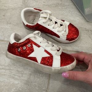 sweethoney red star sneakers size 12